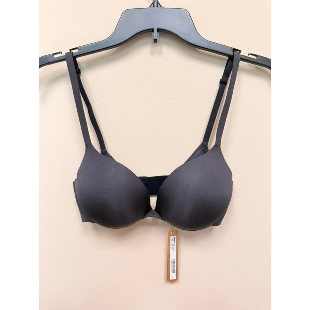 SKIMS ULTIMATE Plunge Push-Up Bra - Onyx Size 30D NWT #1827